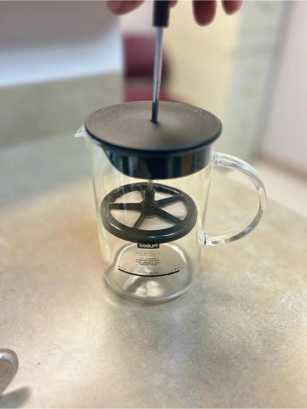 Bodum Clear Glass Carafe & Handle French Press with Black Accents